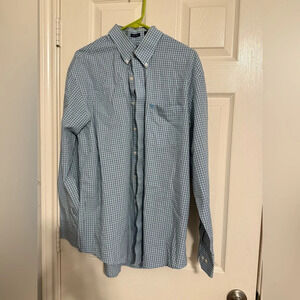 Izod men’s size large blue button up shirt